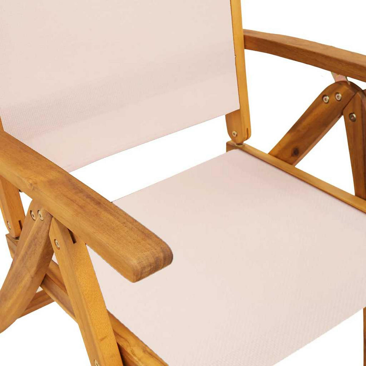 GARTEN-ESSGRUPPE 7Er Set Massivholz Akazie Und Textilene - Braun, Holz - vidaXL