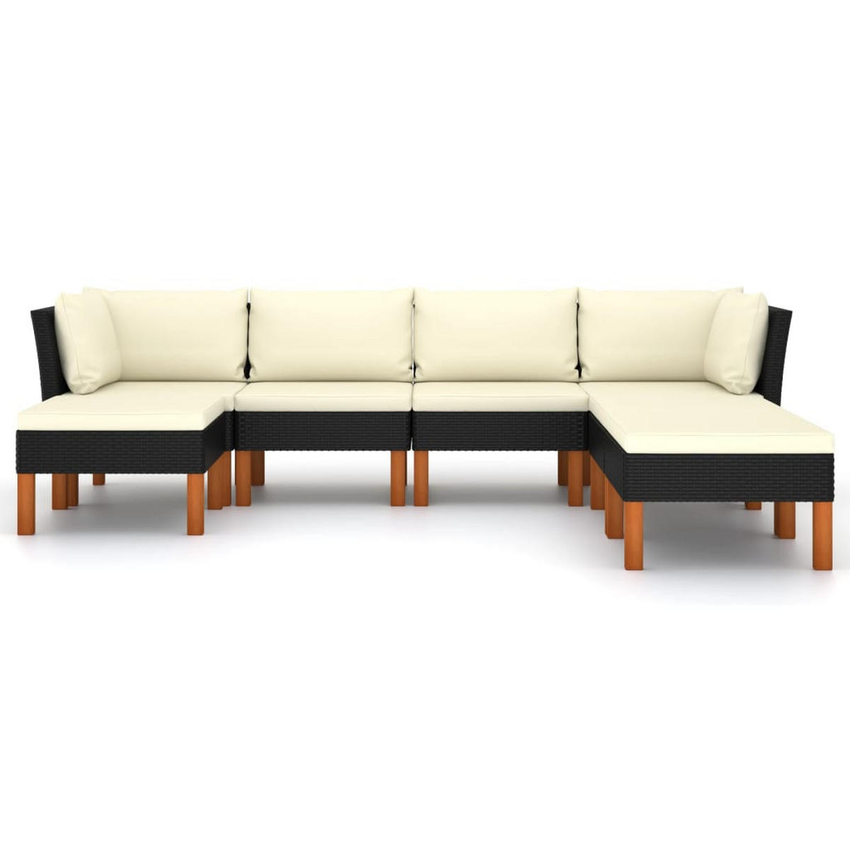 GARTENSET Reeder 7-teilig - Schwarz, Metall - Nettlife