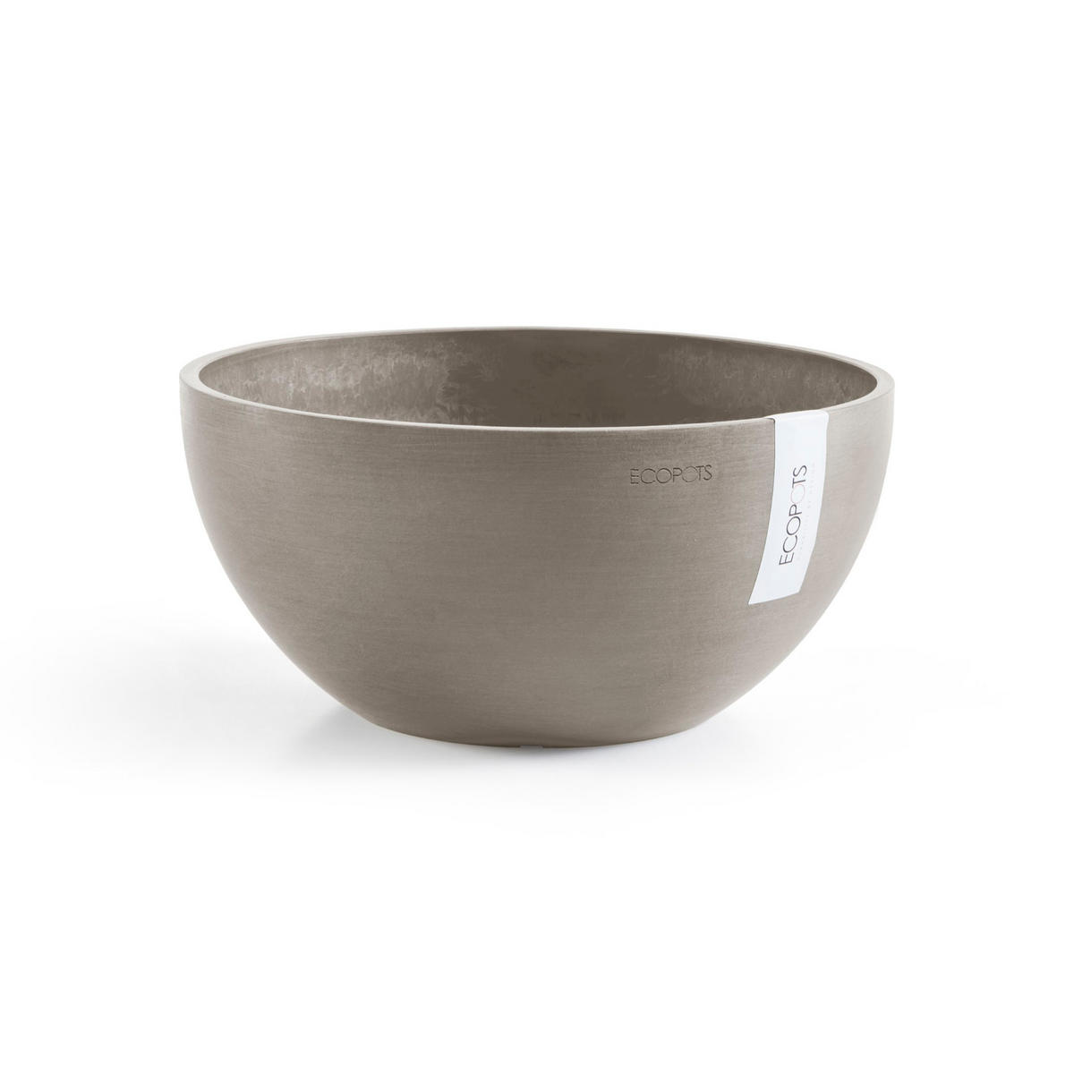 BLUMENTOPF Brussels 25/12 cm Taupe - Taupe, Kunststoff (25/12cm) - Ecopots