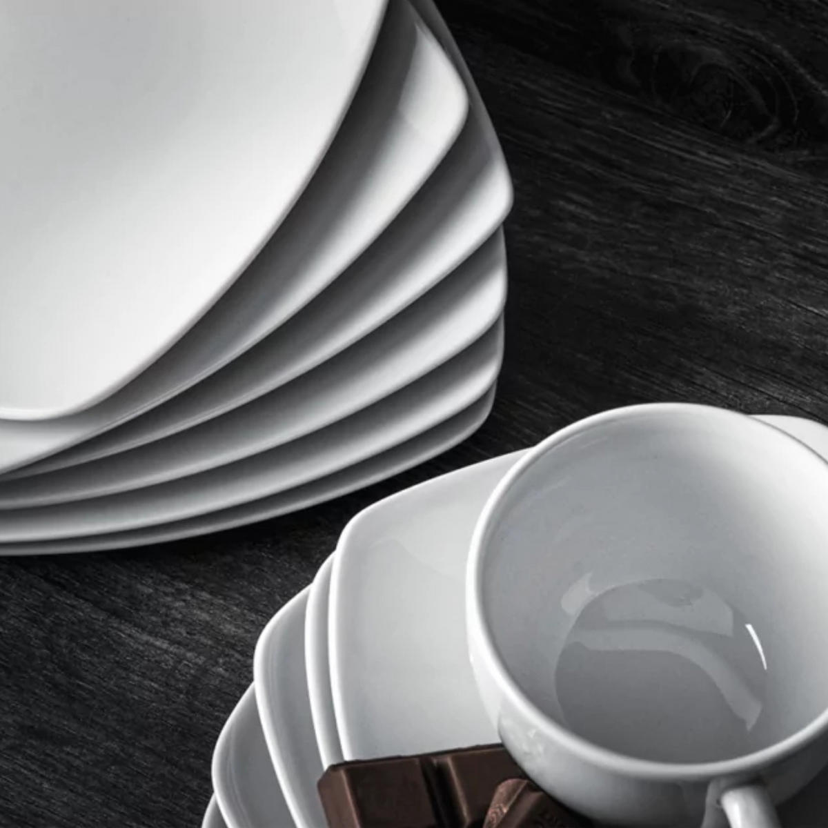 KAFFEETASSENSET CARLINA 12-tlg - Weiß, Keramik (14/2/14cm) - KONSIMO®