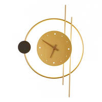 WANDUHR LED Nordisch, Metall Acryl, Gold, Wohnzimmer Flur - Goldfarben, Metall (57/5/42cm) - Authentics