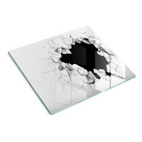 GLASPLATTE 60x52 cm Loch in der Wand - Weiß, Glas (60/0.4/52cm) - TULUP