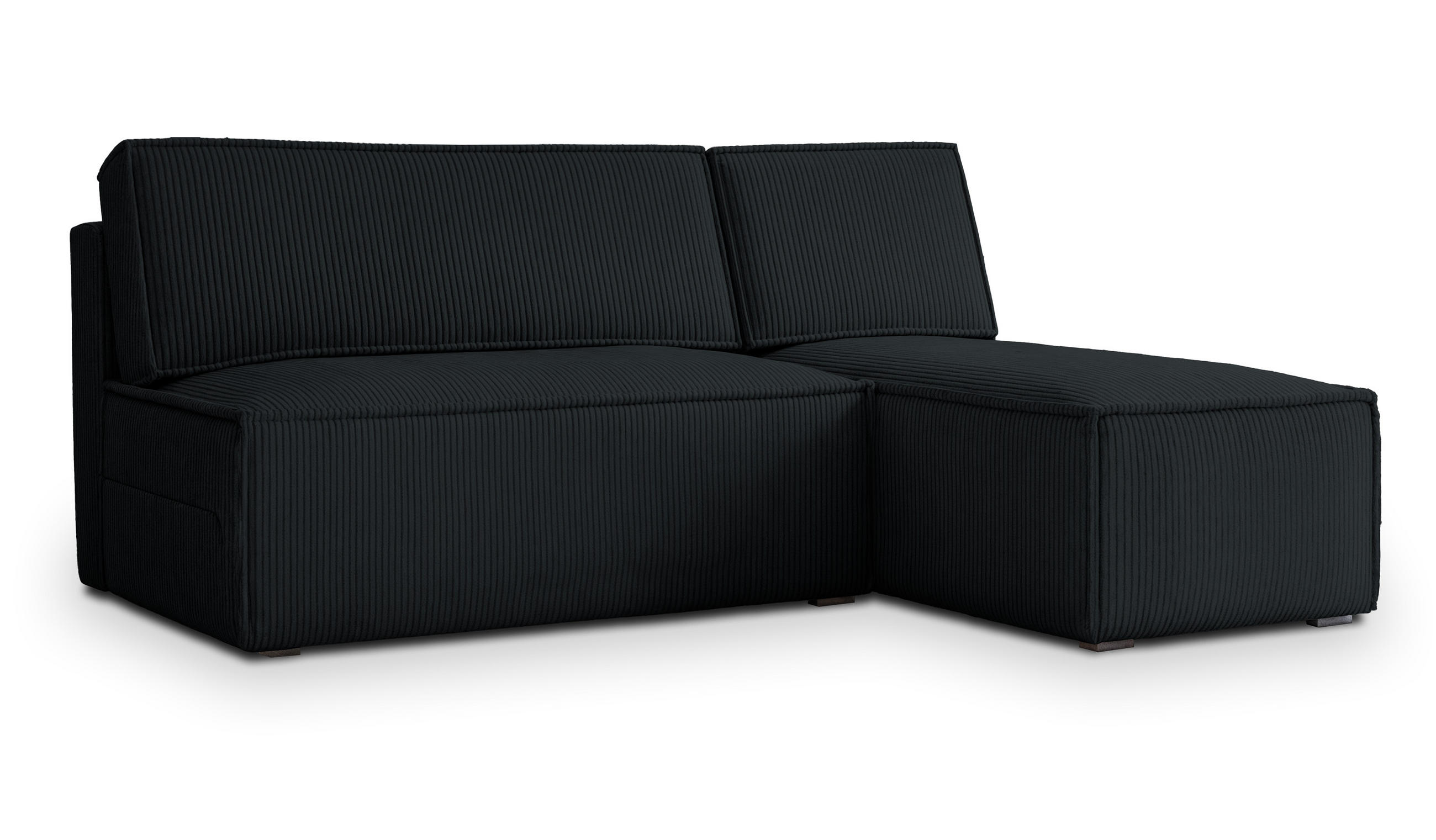 Masseno Ecksofa Schwarz 200x140 cm