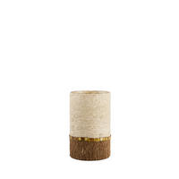 WINDLICHT Melora - Braun - 15/15/25 cm - Braun, Glas (15/25/15cm) - Light & Living