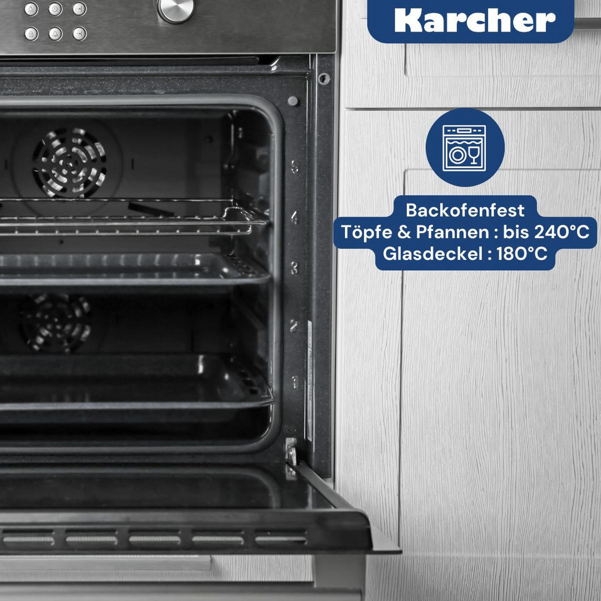 TOPFSET Jasmin aus Edelstahl, Induktion, 20-teilig - Silberfarben, Metall - Karcher