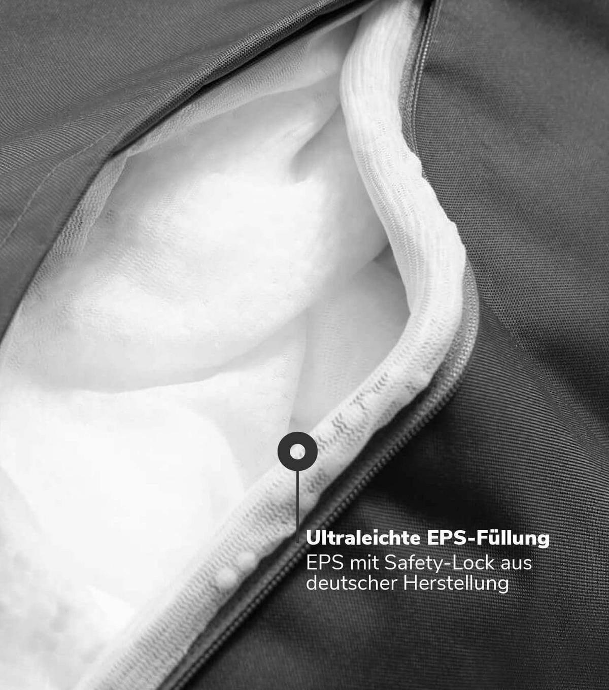 OUTDOOR POUF mit Schutzhülle Der Ruhestifter - Anthrazit, Textil (60/25/45cm) - Mokebo