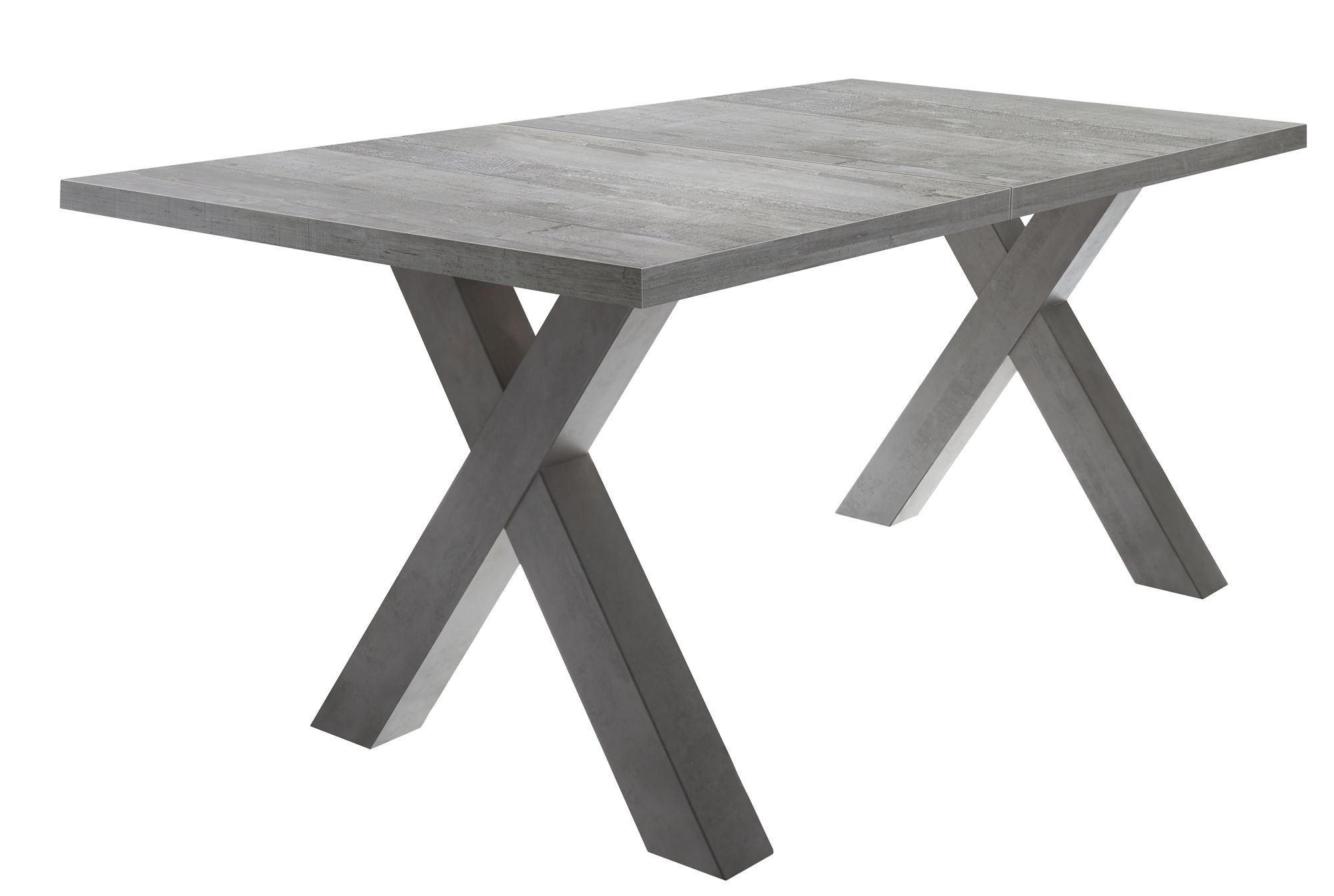 ESSTISCH ausziehbar Eike 3 140 x 90 x 75 Esszimmertisch Graphit/Beton - Hellgrau, Holz (140/90/75cm) - 58aufmkessel