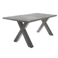 ESSTISCH ausziehbar Eike 3 140 x 90 x 75 Esszimmertisch Graphit/Beton - Hellgrau, Holz (140/90/75cm) - 58aufmkessel