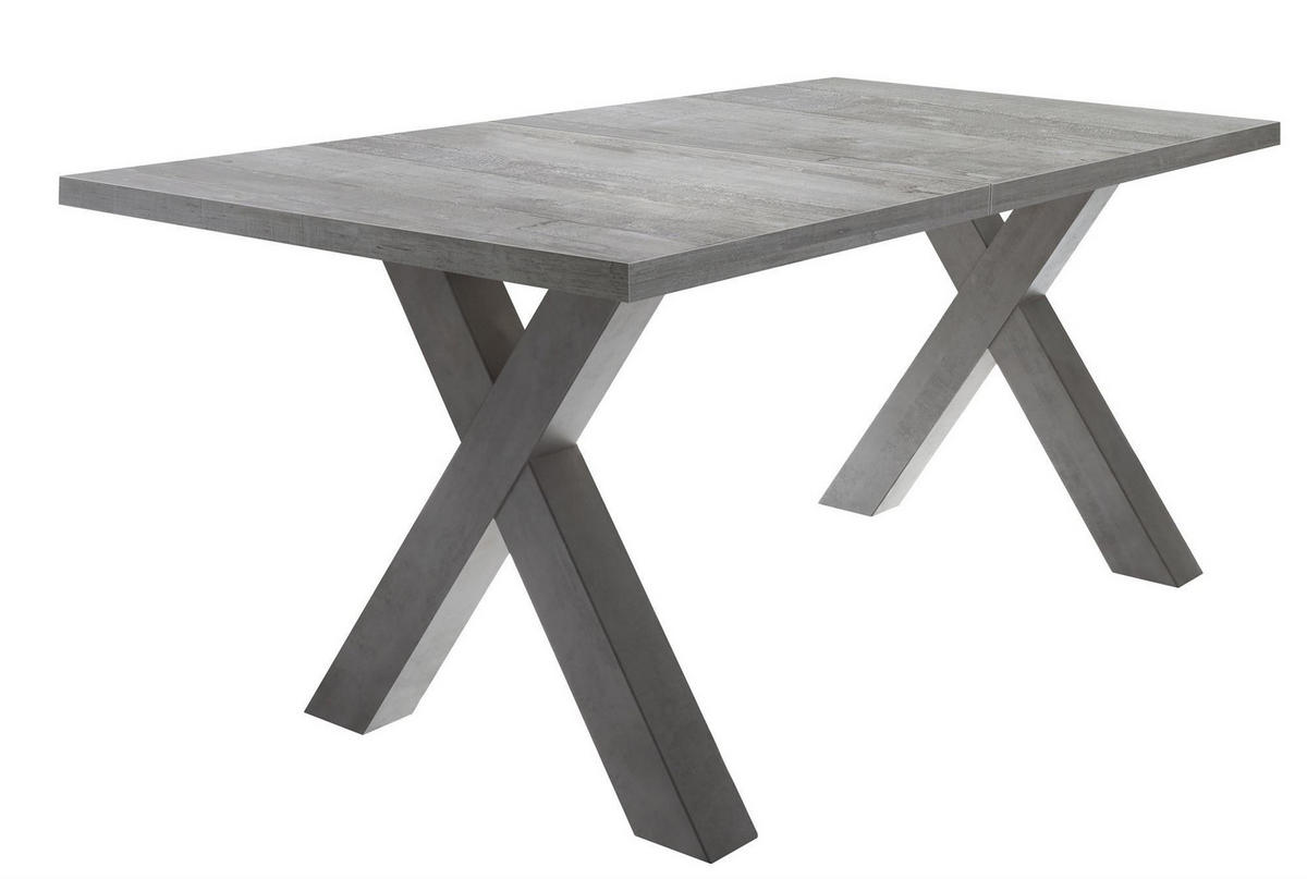 ESSTISCH ausziehbar Eike 3 140 x 90 x 75 Esszimmertisch Graphit/Beton - Hellgrau, Holz (140/90/75cm) - 58aufmkessel