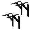 REGALTRÄGER 2er Set - Schwarz, Metall (24/3/24cm) - ML-DESIGN