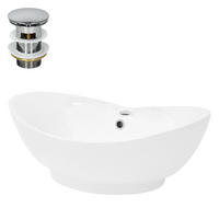 WASCHBECKEN - Weiß, Keramik (20.5/17/59cm) - ML-DESIGN