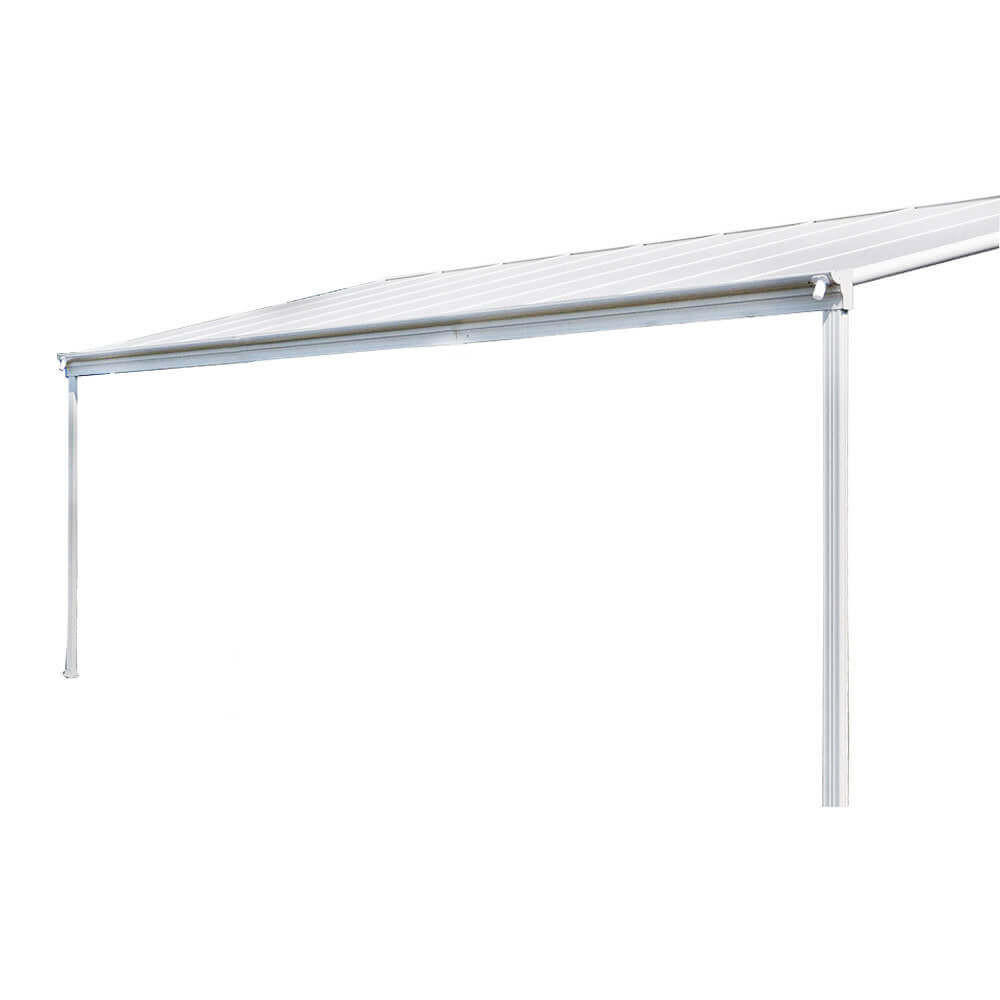 TERRASSENÜBERDACHUNG SOLIS - Weiß, 312 / 320 x 300 / 303 x 278 / 226 cm - Weiß, Kunststoff (312/278/303cm) - Home Deluxe