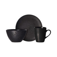 FRÜHSTÜCKSSERVICE Kitwe schwarz-grau 12er Set - Schwarz/Grau, Keramik (1/1/1cm) - Ritzenhoff Breker