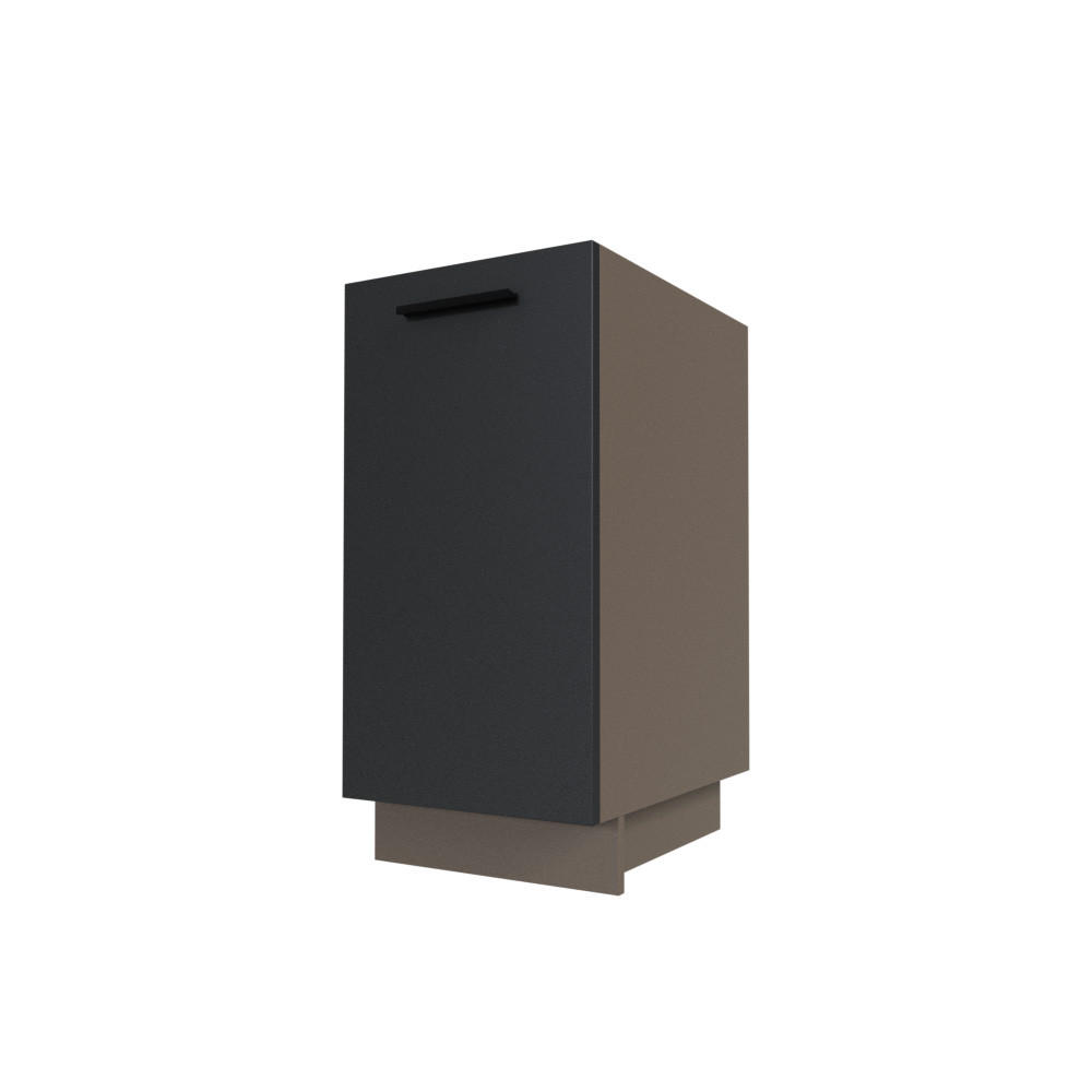 Feldmann-Wohnen Apothekerschrank Graphit, Dunkelgrau 40x82x50 cm