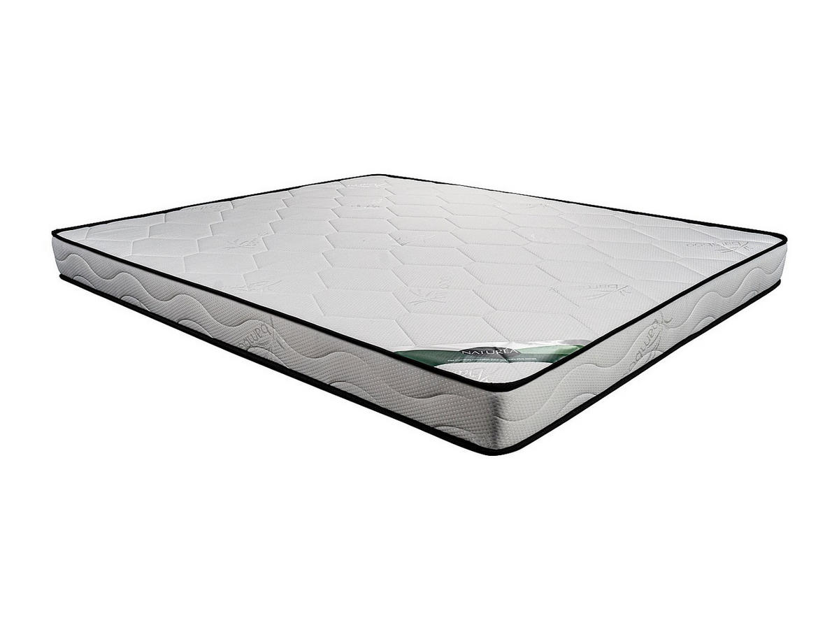 STANDARDMATRATZE - 2 Personen - Stoff - Weiß - - Weiß, Textil (140/190cm) - Vente-Unique