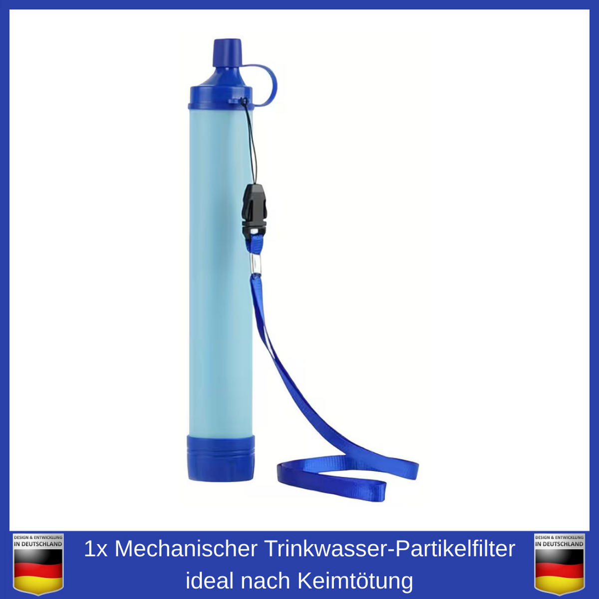 TRINKWASSERAUFBEREITUNG 4er set Notfall Ausrüstung Tabletten Survival Kit Rucksack Set Komplettset Wasseraufbereitung Trinkwasser Notfallrucksack - Multicolor, Kunststoff/Metall (10/10/10cm) - JUNG