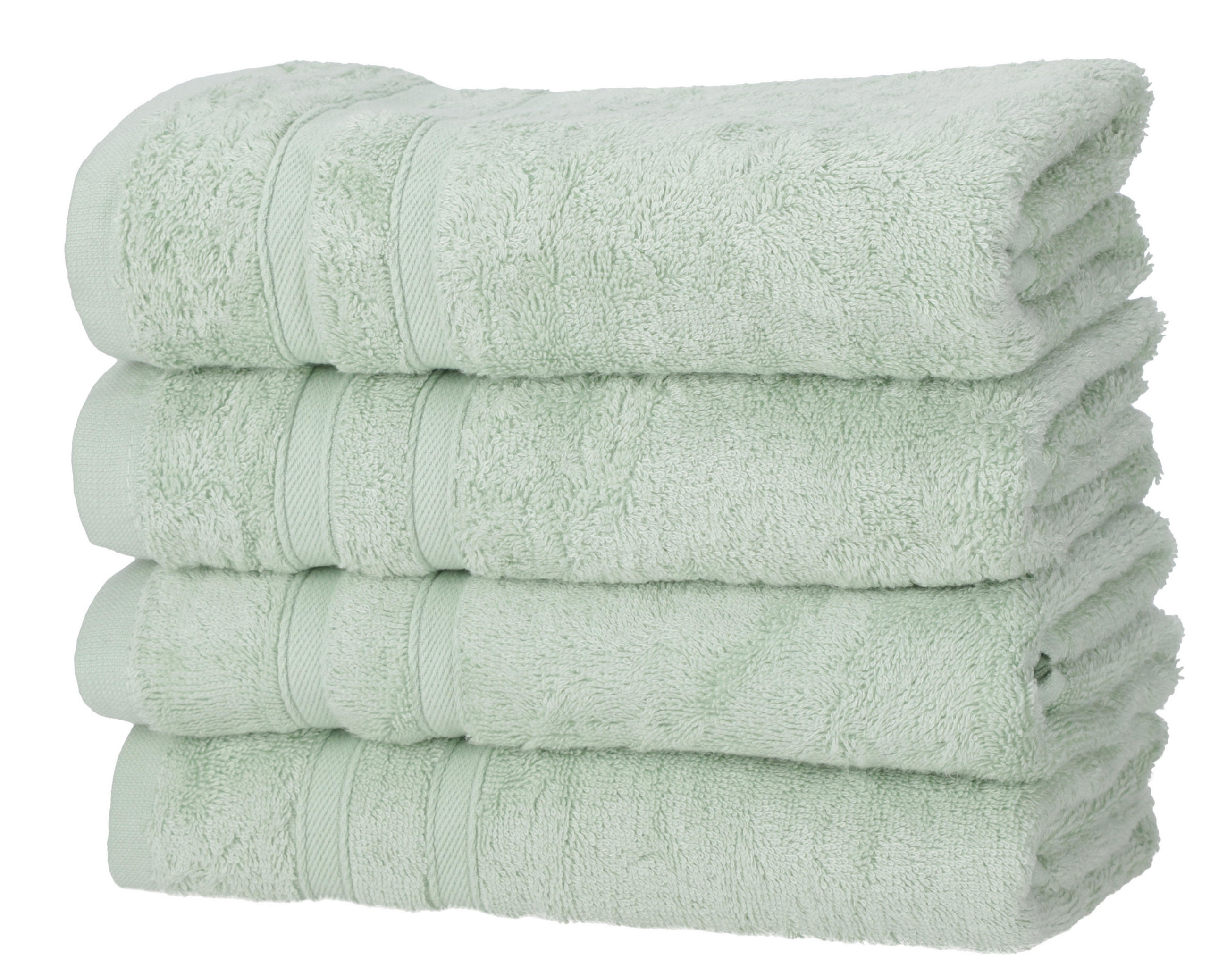 HANDTÜCHER 50x100 cm 450g/m2 im 4er Set, Handtuch Grün - Grün, Textil (50/100cm) - Carpe Sonno