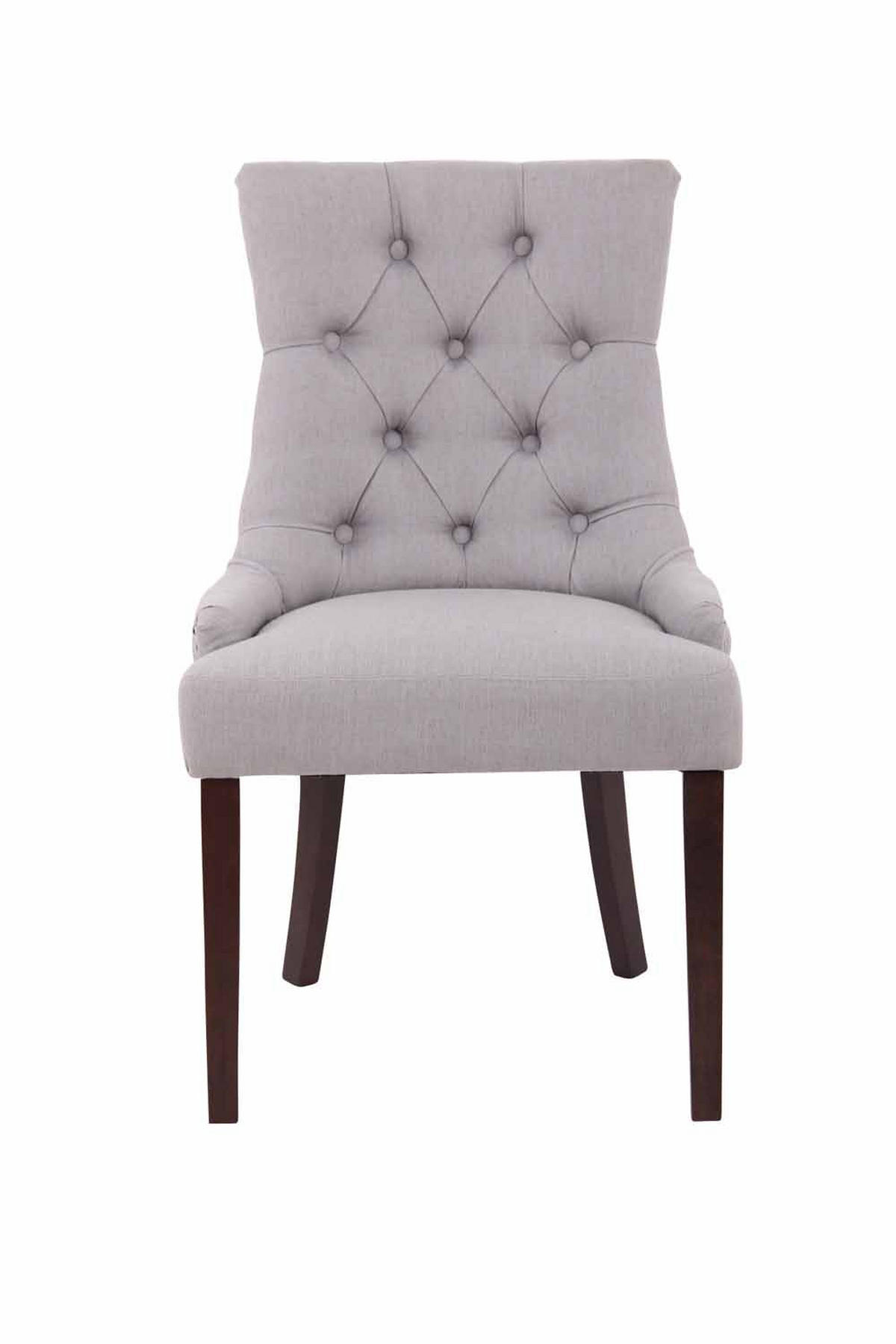 ESSZIMMERSTUHL Aboli Stoff, antik Grau - Dunkelbraun/Grau, Holz/Textil (55/92/58cm) - TPFLiving