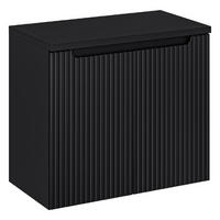 WASCHTISCHUNTERSCHRANK 80 cm 2Teile - Nova Black N BM119 in Schwarz/Matt - Schwarz, Holz (80/57/40cm)