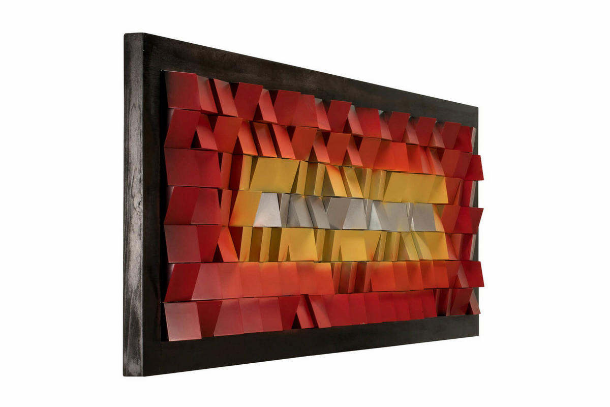 WANDBILD Rot 130/53 cm - Rot/Weiß, Holz/Kunststoff (7.07/53cm) - KUNSTLOFT