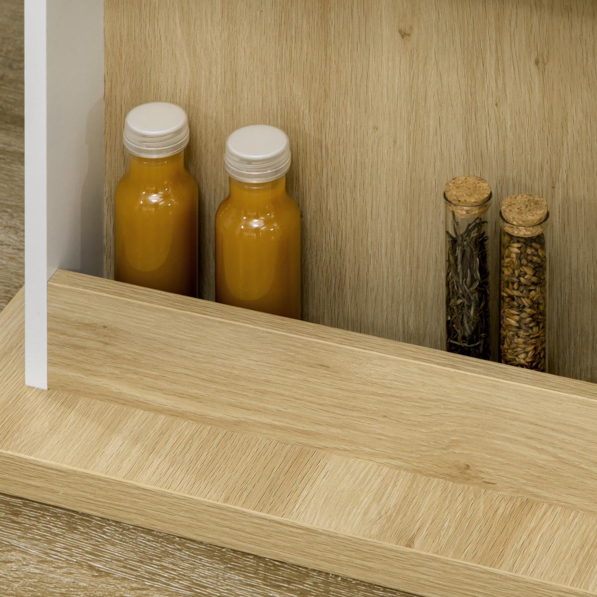 KÜCHENINSEL DE-11079 Weiß/Eiche - Naturfarben, Holzwerkstoff (110/75.5/70cm) - ComfortXL
