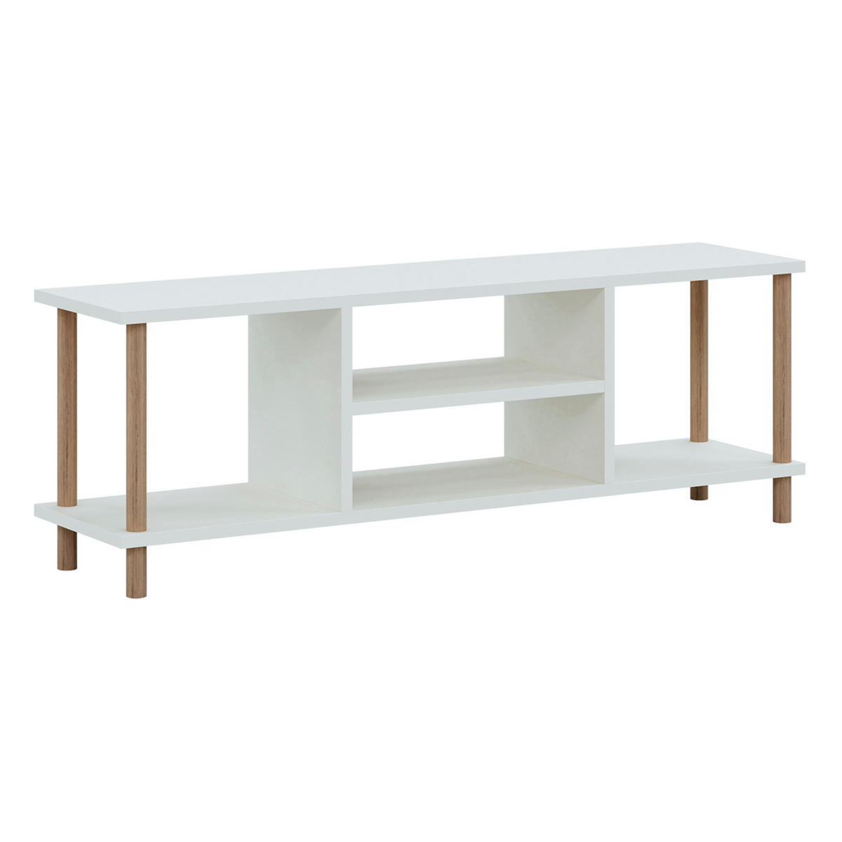 LOWBOARD Ærøskøbing - Weiß, Holz/Holzwerkstoff (120/43/29cm) - [en.casa]