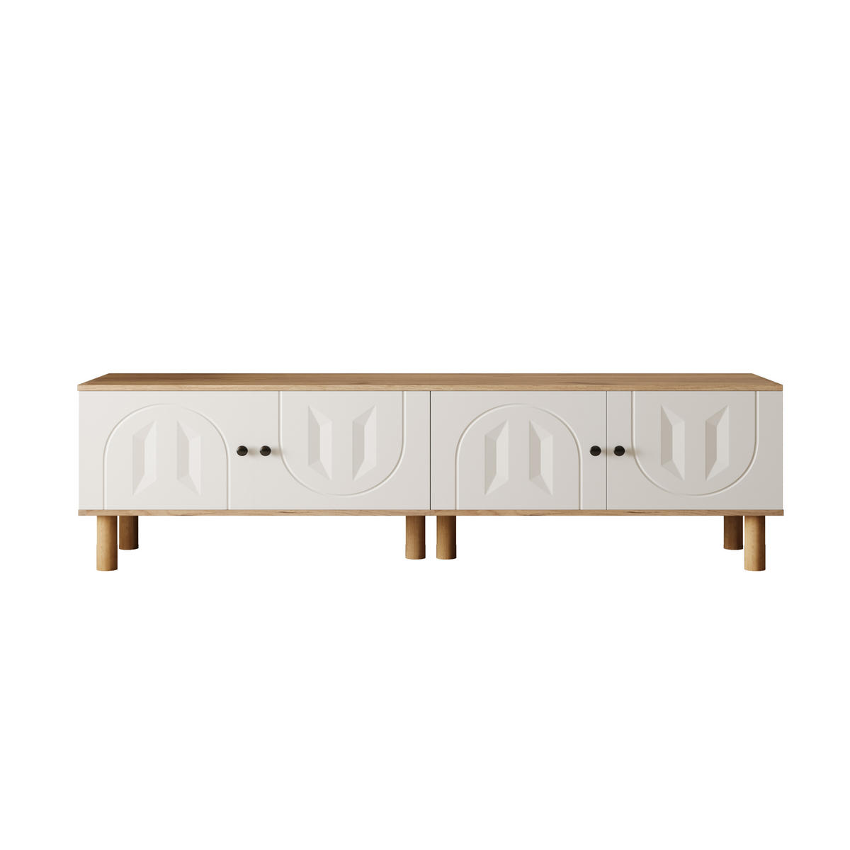 WOHNWAND 3-teilig Weiß Holz Highboard Wandboard modern - Multicolor, Holzwerkstoff (170/50/40cm) - FLIEKS