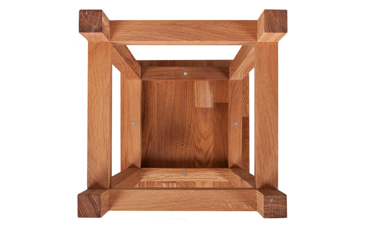BLUMENSTÄNDER Maxi Platte 4cm Eiche 30x30x60cm - Eichefarben, Holz (30/30/60cm) - DELUKE