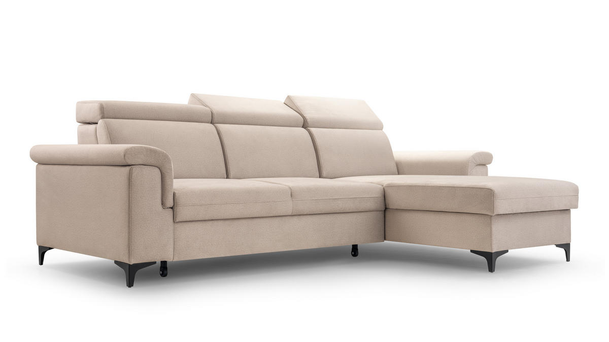 ECKSOFA VERMO BEIGE - Beige, Textil (252/170cm) - Luxkor24