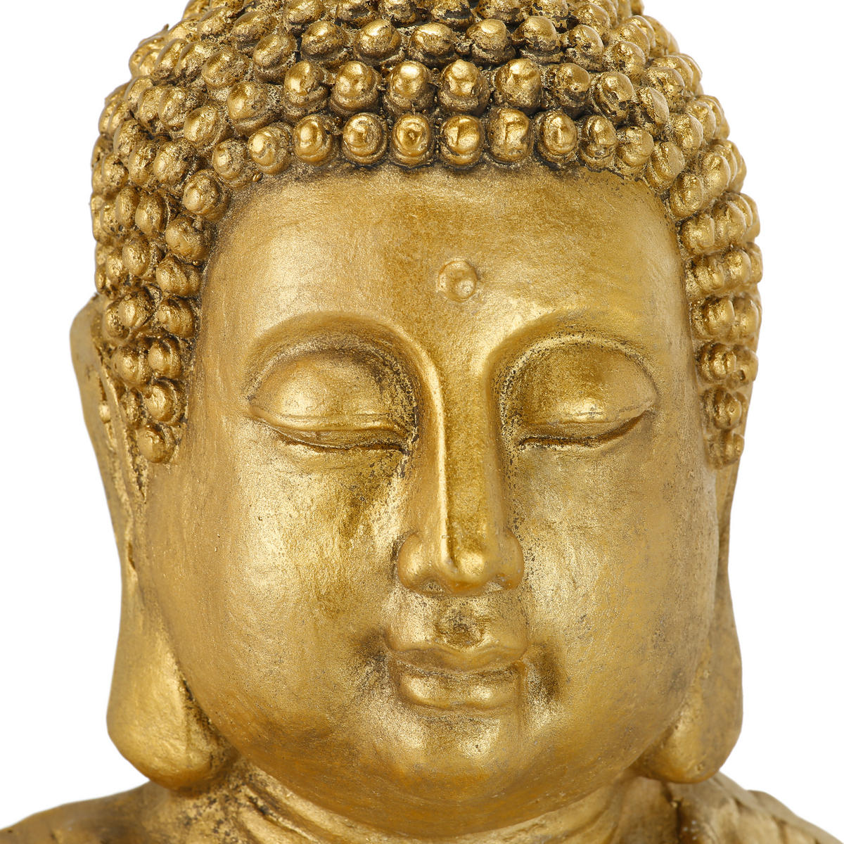 BUDDHA-FIGUR - Goldfarben, Kunststoff (45/70/35cm) - Relaxdays