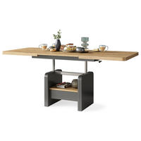 COUCHTISCH rechteckig Eiche Artisan - Anthrazit höhenverstellbar ausziehbar - Anthrazit/Eiche Artisan, Holzwerkstoff (75/180/75cm) - designimpex
