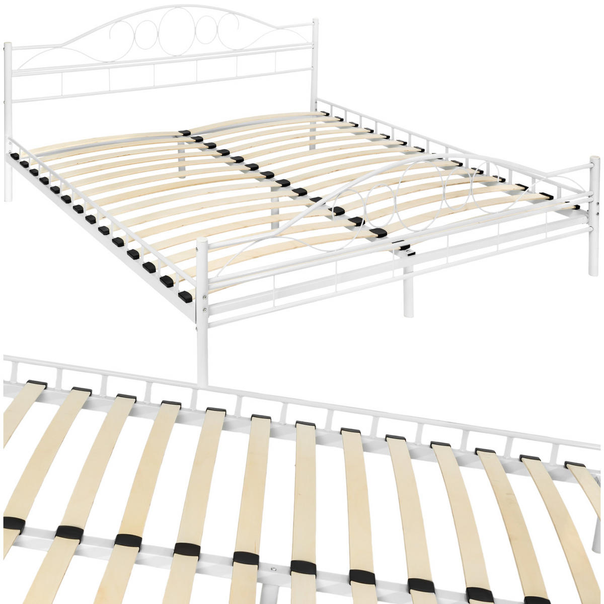 METALLBETT Sonno,180 x 200 cm,weiß/weiß - Weiß, Metall - tectake