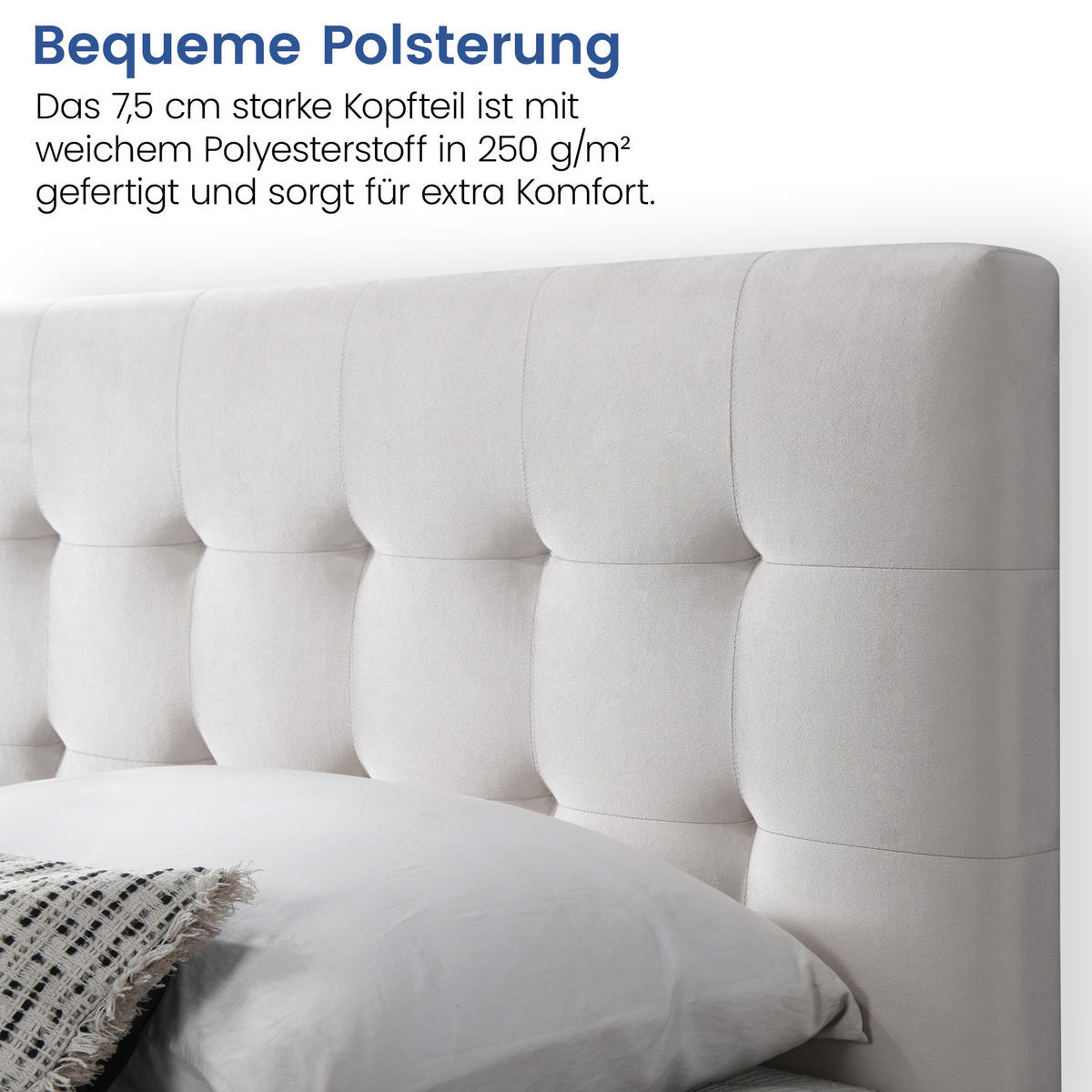 POLSTERBETT mit Lattenrost 140x200 cm Beige - Beige, Textil (140/200cm) - Home Collective
