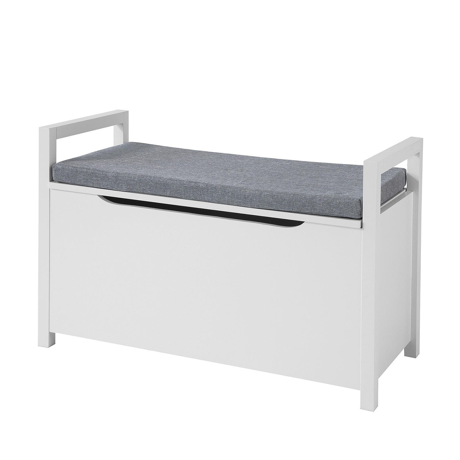 SCHUHBANK Weiß - Weiß, Holzwerkstoff (86/54/38cm) - SoBuy