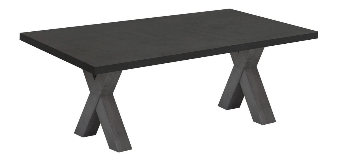 COUCHTISCH Etti 5 120 x 70 x 47 Wohnzimmertisch Graphit/Schwarzstahl - Schwarz, Holz (120/70/47cm) - 58aufmkessel