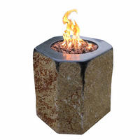 FEUERSTELLE Derby in Basalt-Optik schwarz/braun aus Naturstein - Dunkelbraun, Stein (60/60/60cm) - Elementi