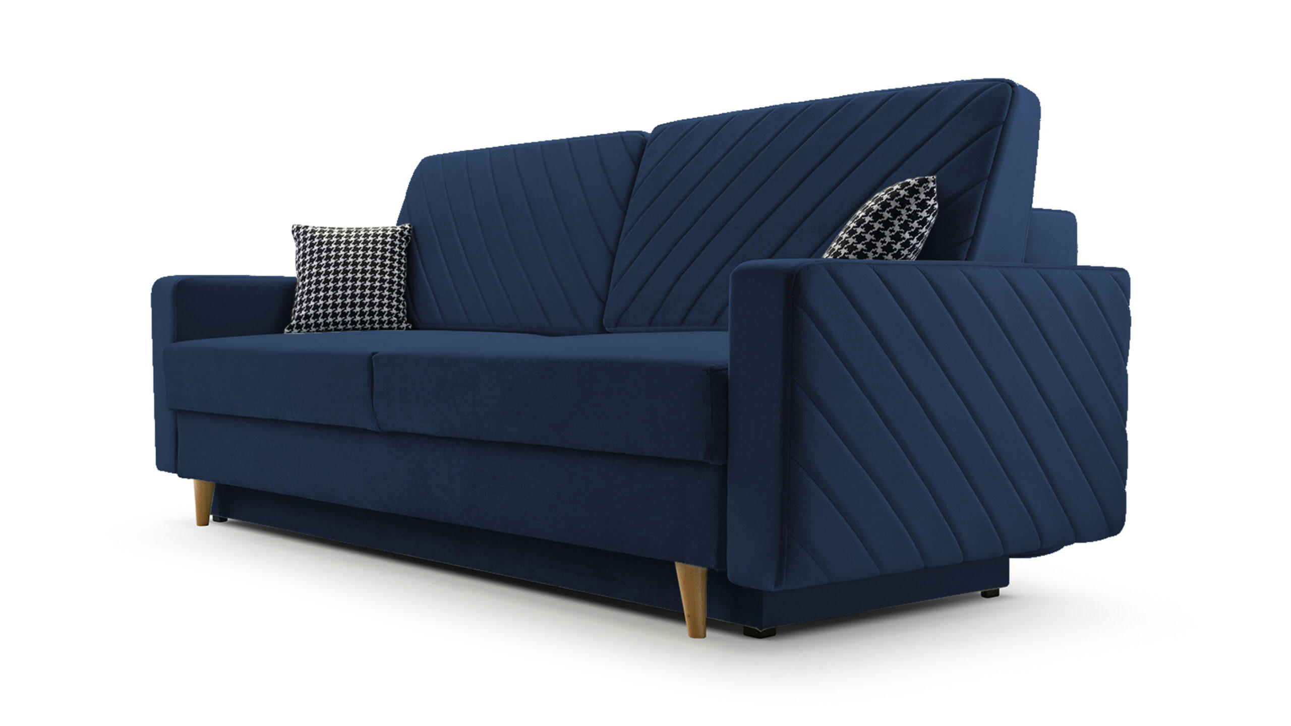 SCHLAFSOFA - California - Kronos 09 Dunkelblau - Dunkelblau, Holz (230/96/97cm) - Möblo