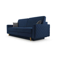 SCHLAFSOFA - California - Kronos 09 Dunkelblau - Dunkelblau, Holz (230/96/97cm) - Möblo