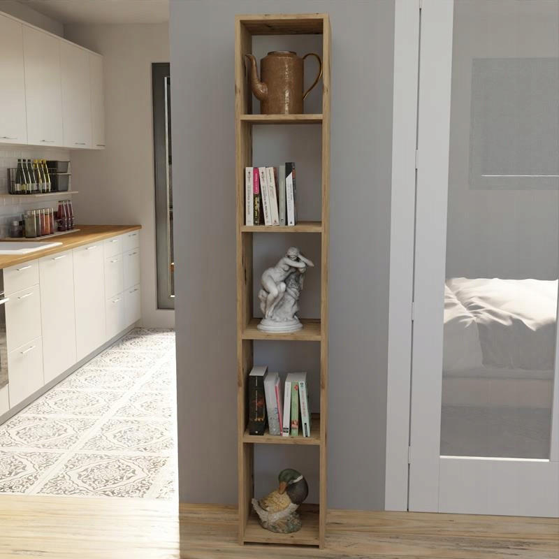 Thumbnail - Matkam Möbel Bücherregal, Eiche Artisan, Holzwerkstoff, 30x180x30 cm, Wohnzimmer, ,