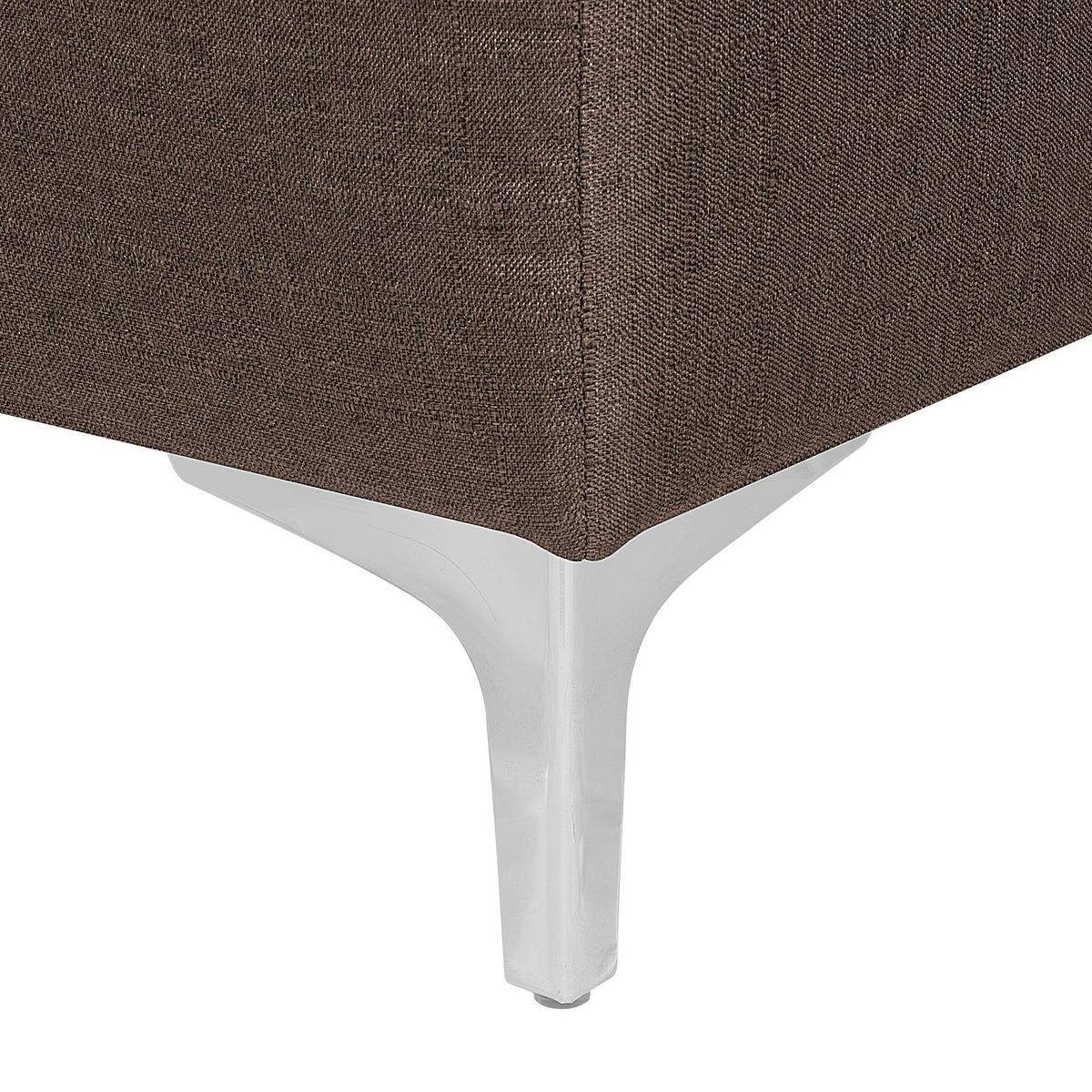 4-SITZER-ECKSOFA Polyester Braun linksseitig Aberdeen - Dunkelbraun, Textil (267/168cm) - Beliani