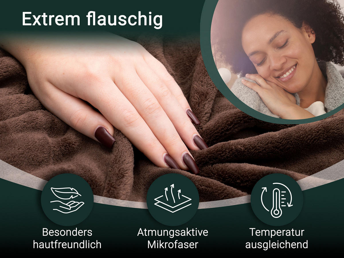 KUSCHELDECKE, 150x200 cm, 100% Polyester, Braun - Dunkelbraun, Textil (150/200cm) - Zollner