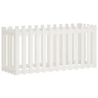 HOCHBEET Lattenzaun-Design Weiß 150x50x70 cm Massivholz Kiefer - Weiß, Holz (50/70/150cm) - furnicato
