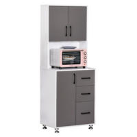 HIGHBOARD DE-10981 2+1 Türen Grau/Weiß - Grau, Holzwerkstoff (40/160/60cm) - ComfortXL