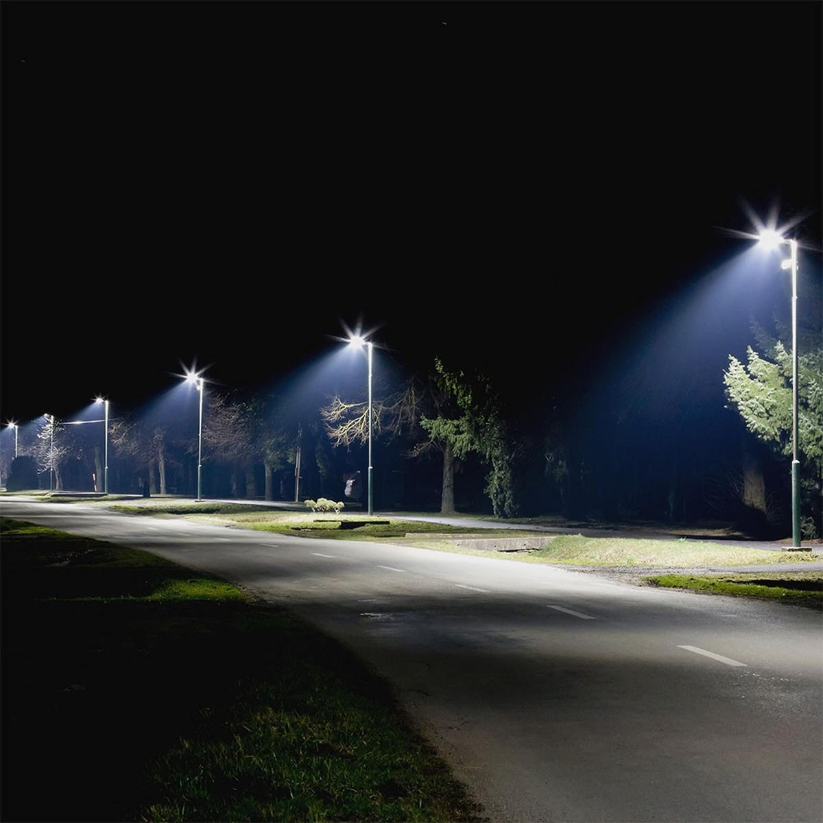 STRASSENLEUCHTE VT-202ST, LED, Aluminium, Grau, Dimmbar - Grau, Metall (8.5/30/74.8cm)