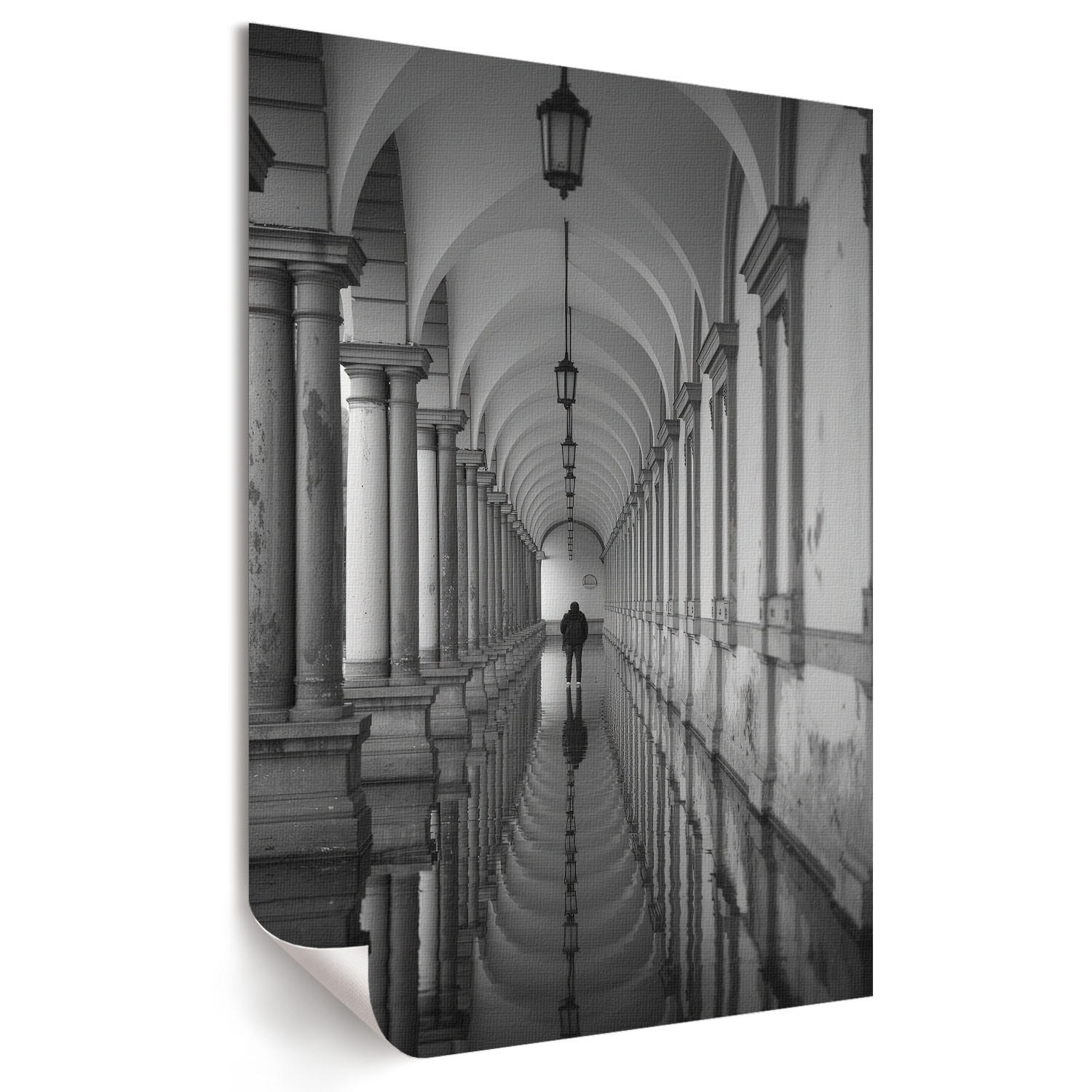 POSTER - 59x84 cm - Visual Echo - Architektonische Symmetrie - Schwarz, Textil (59/84/0.1cm) - TULUP