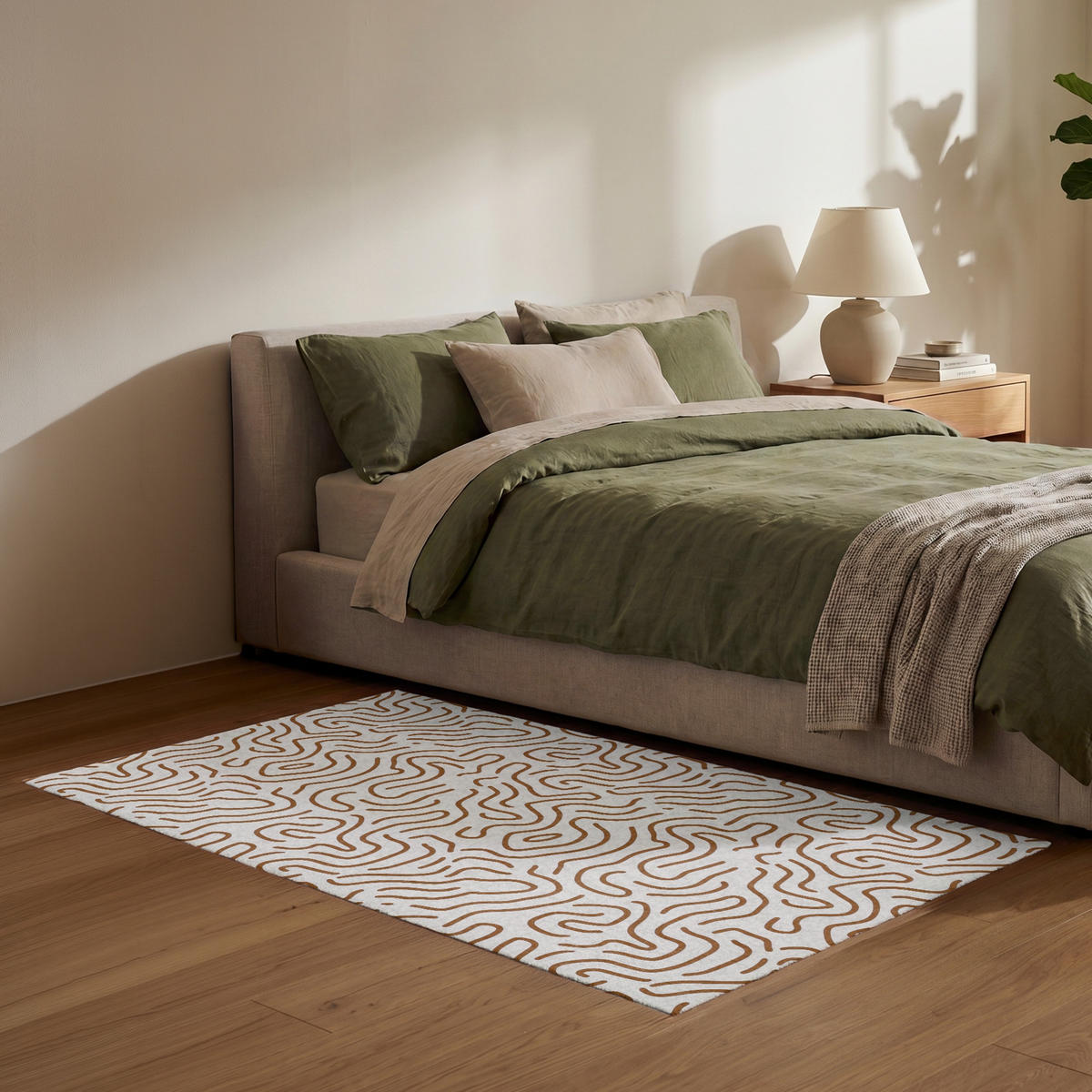 KOBERCE - Minimalistický - Vzor - Terakota - 150x90 cm - hnedá, textil/plast (150/0.4cm) - OnlyWow
