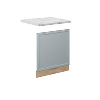 FRONTBLENDE Fame-Line Hellblau-grau 60 cm, AP Marmor - Honigeiche/Eiche Wotan, Holzwerkstoff (60/67.4/1.6cm) - Vicco