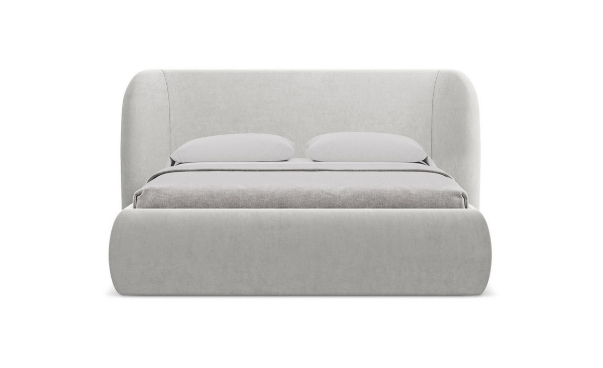 POLSTERBETT mit Bettkasten und Lattenrost 210x215 Grau - Silberfarben/Schwarz, Kunststoff/Textil (160/200cm) - Makamii