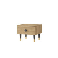 NACHTTISCH 55/51/44 cm Lux 22 Hickory Eiche, Hickory Eiche - Gelb/Schwarz, Holz (50/44/42cm) - imoebel24