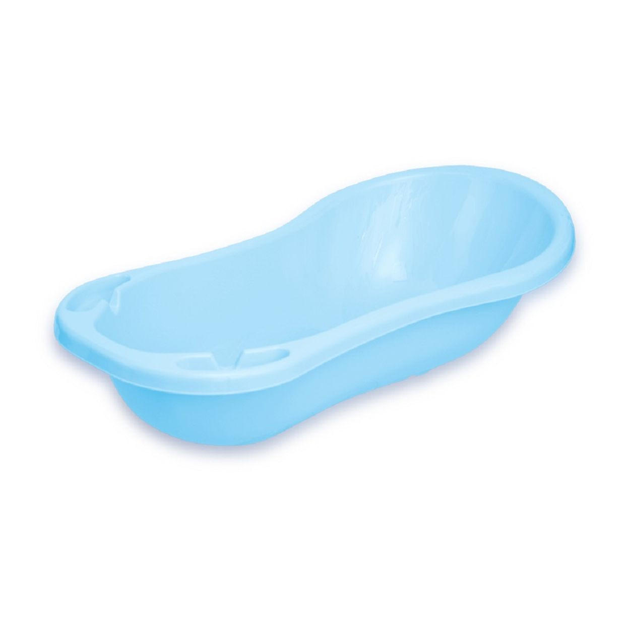 BABYBADEWANNE 100 cm mit Ablagefächern hellblau mit Ablagefächern, anatomische Form, Kunststoff - Blau, Kunststoff (51/100cm) - Lorelli